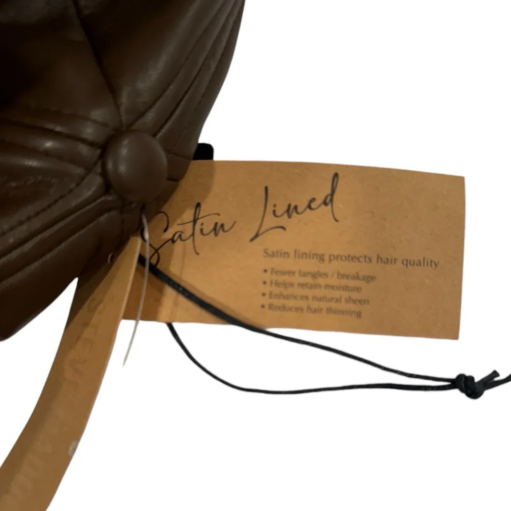 STEVE MADDEN Soft Faux Leather Baseball Hat Chic NWT - Picture 7 of 8